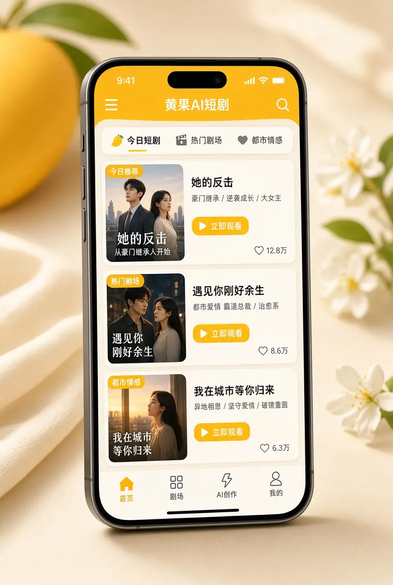 黄果AI短剧APP视觉